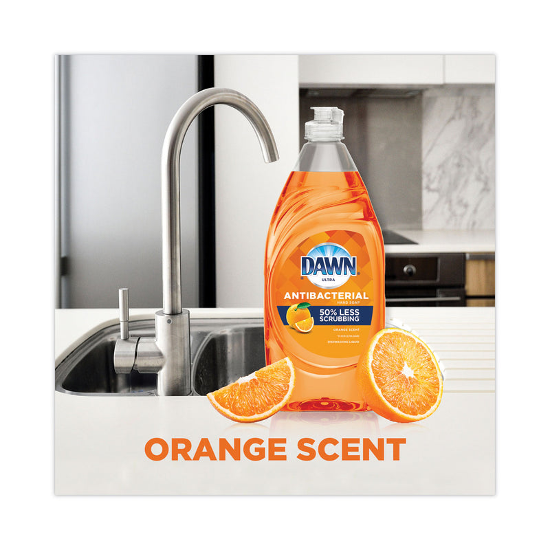 Dawn Ultra Antibacterial Dishwashing Liquid, Orange Scent, 38 oz Bottle, 8/Carton