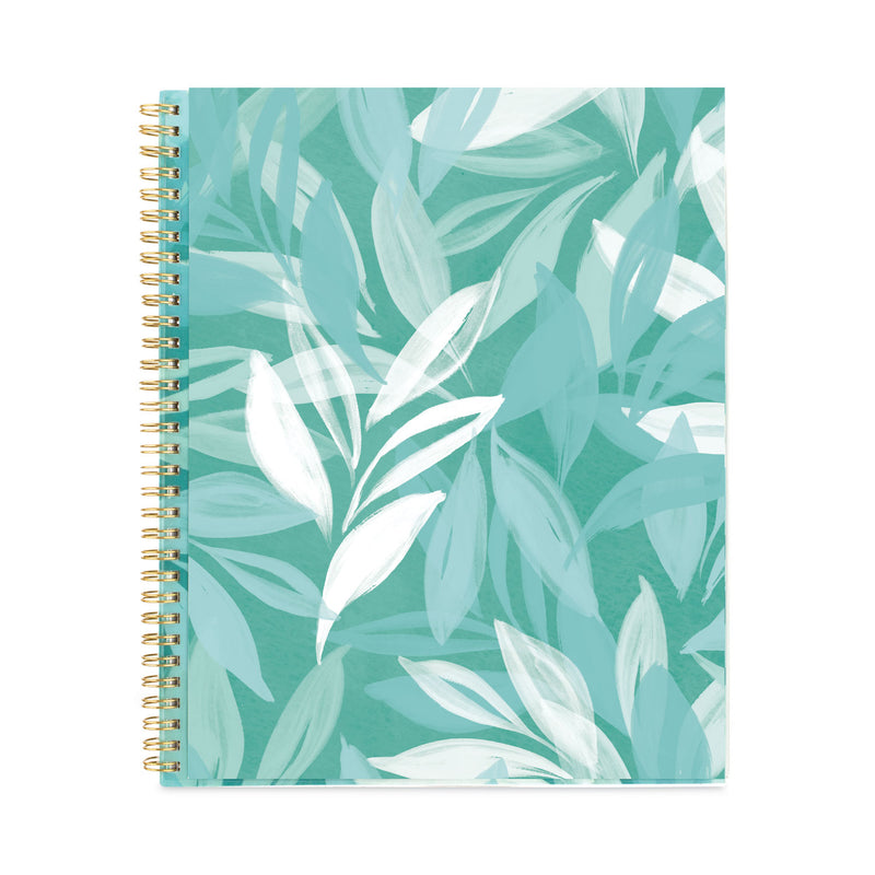 Cambridge Bali Weekly/Monthly Planner, Bali Leaf Artwork, 11 x 8.5, Green/White Cover, 12-Month (Jan to Dec): 2023