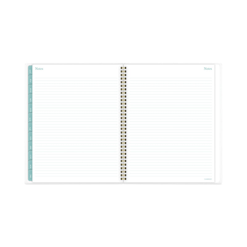 Cambridge Bali Weekly/Monthly Planner, Bali Leaf Artwork, 11 x 8.5, Green/White Cover, 12-Month (Jan to Dec): 2023