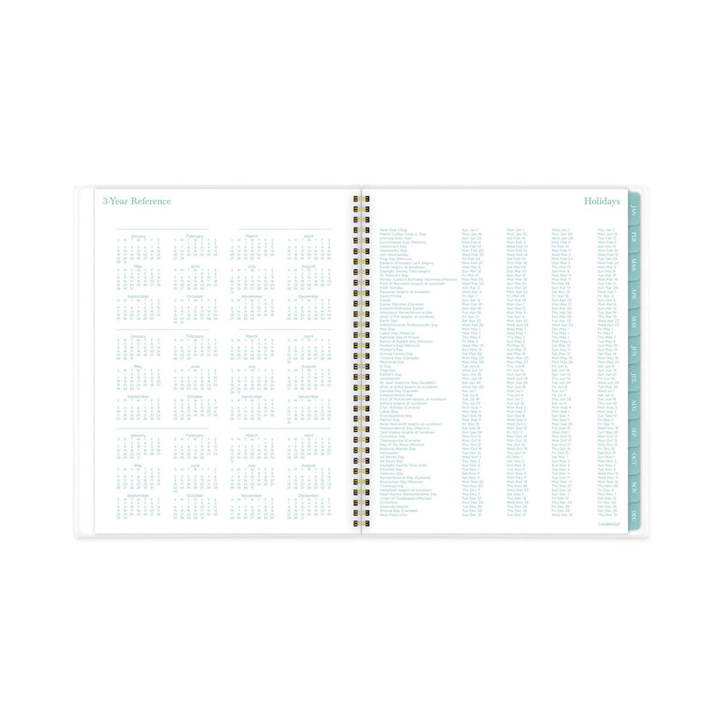 Cambridge Bali Weekly/Monthly Planner, Bali Leaf Artwork, 11 x 8.5, Green/White Cover, 12-Month (Jan to Dec): 2023