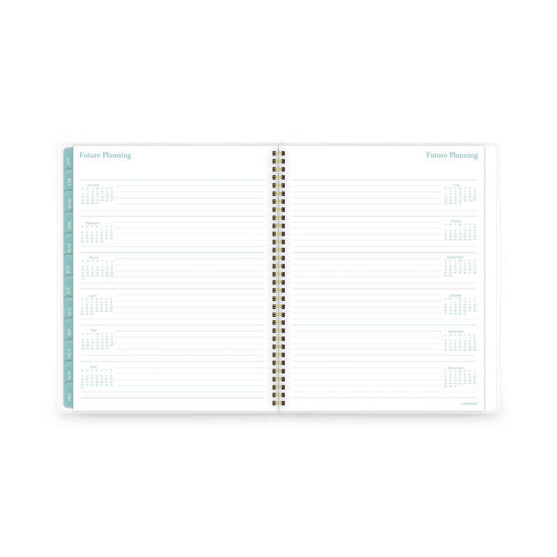 Cambridge Bali Weekly/Monthly Planner, Bali Leaf Artwork, 11 x 8.5, Green/White Cover, 12-Month (Jan to Dec): 2023