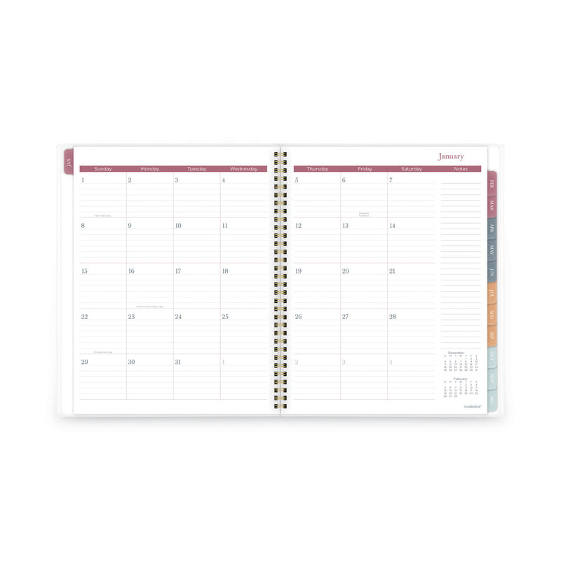 Cambridge Blake Weekly/Monthly Planner, Blake Bold Stripe Artwork, 11 x 8.5, Cream/Blue/Brown Cover, 12-Month (Jan to Dec): 2023