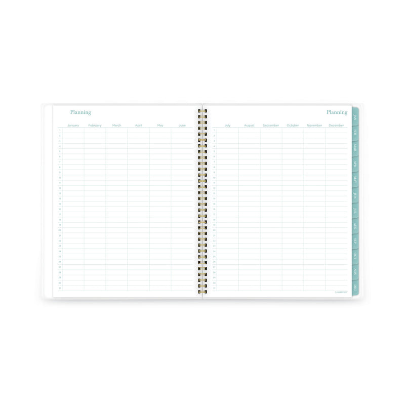 Cambridge Bali Weekly/Monthly Planner, Bali Leaf Artwork, 11 x 8.5, Green/White Cover, 12-Month (Jan to Dec): 2023