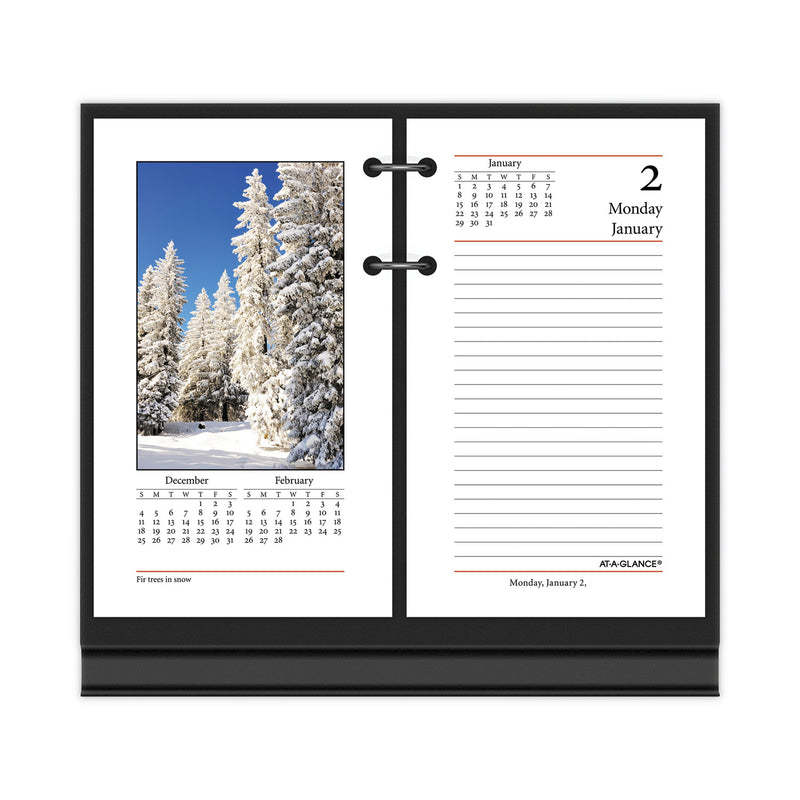 AT-A-GLANCE Photographic Desk Calendar Refill, Nature Photography, 3.5 x 6, White/Multicolor Sheets, 2023