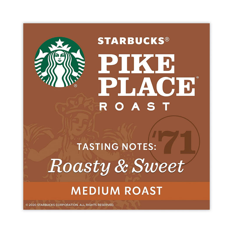 Starbucks Whole Bean Coffee, Pike Place Roast, 1 lb Bag, 6/Carton