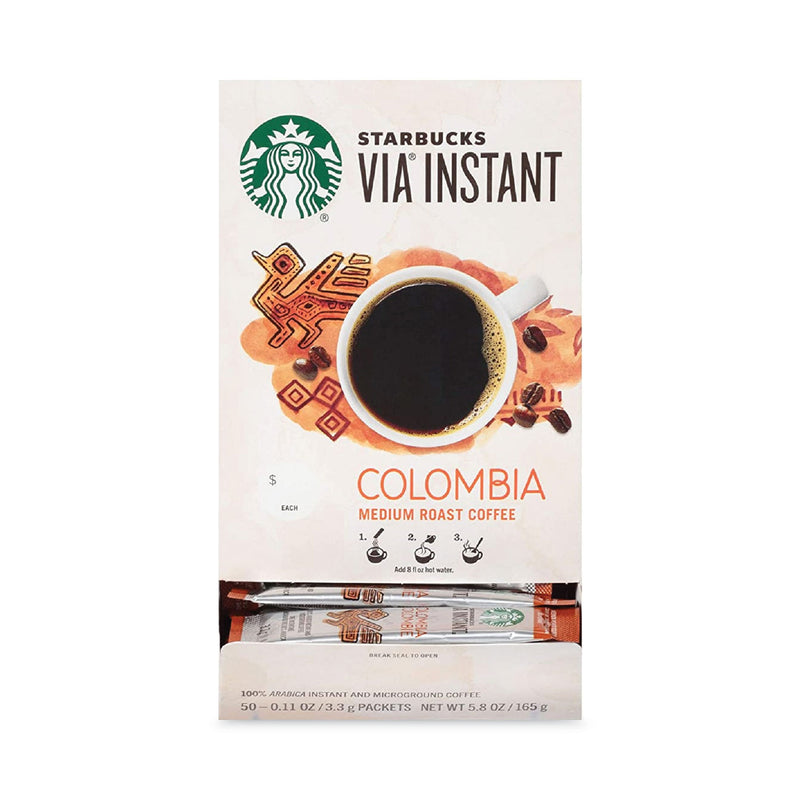 Starbucks VIA Ready Brew Coffee, 0.11 oz, Columbia, 200/Carton