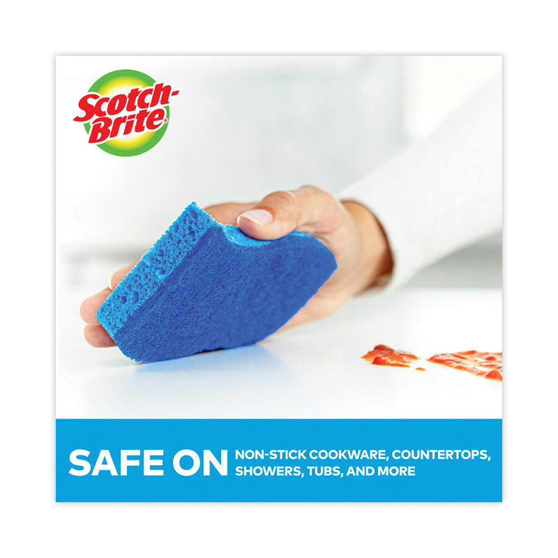 Scotch-Brite Non-Scratch Multi-Purpose Scrub Sponge, 4.4 x 2.6, 0.8" Thick, Blue, 6/Pack