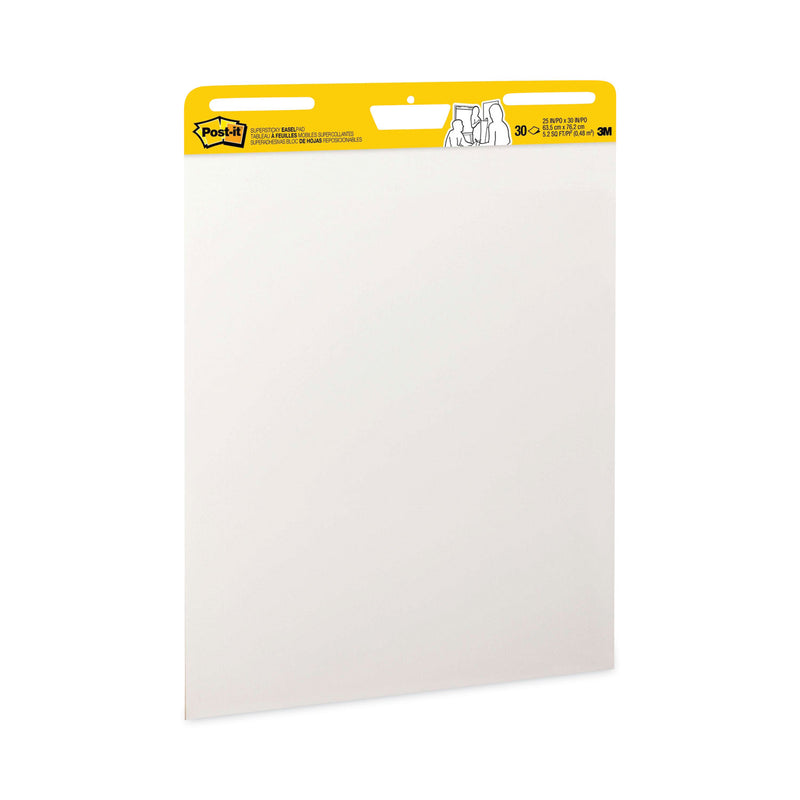 Post-it Vertical-Orientation Self-Stick Easel Pad Value Pack, Unruled, 25 x 30, White, 30 Sheets, 6/Carton