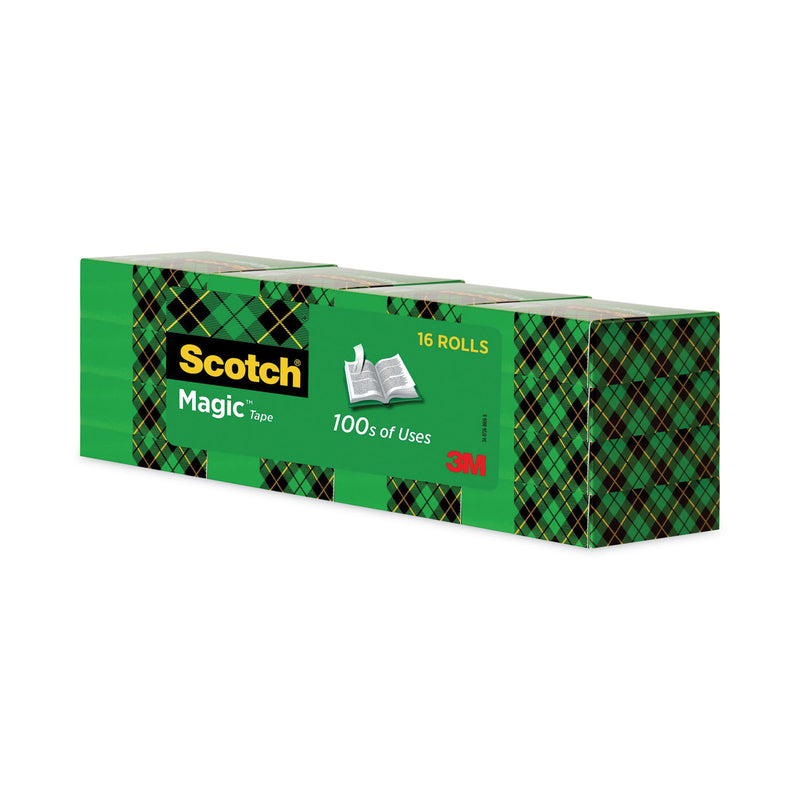 Scotch Magic Tape Value Pack, 1" Core, 0.75" x 83.33 ft, Clear, 16/Pack