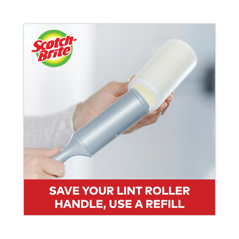 Scotch-Brite Lint Roller, Heavy-Duty Handle, 60 Sheets Roller, 2/Pack