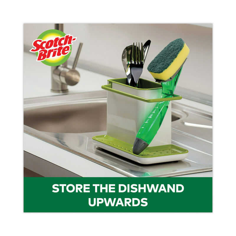 Scotch-Brite Soap-Dispensing Dishwand Sponge Refills, 2.9 x 2.2, Green, 2/Pack