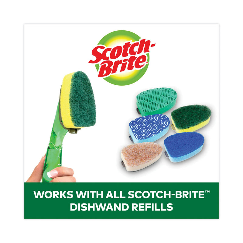 Scotch-Brite Soap-Dispensing Dishwand Sponge Refills, 2.9 x 2.2, Green, 2/Pack