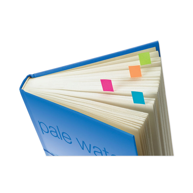 Post-it Small Page Flags in Dispensers, 0.5 x 1.75, Four Colors, 35/Color, 4 Dispensers/Pack