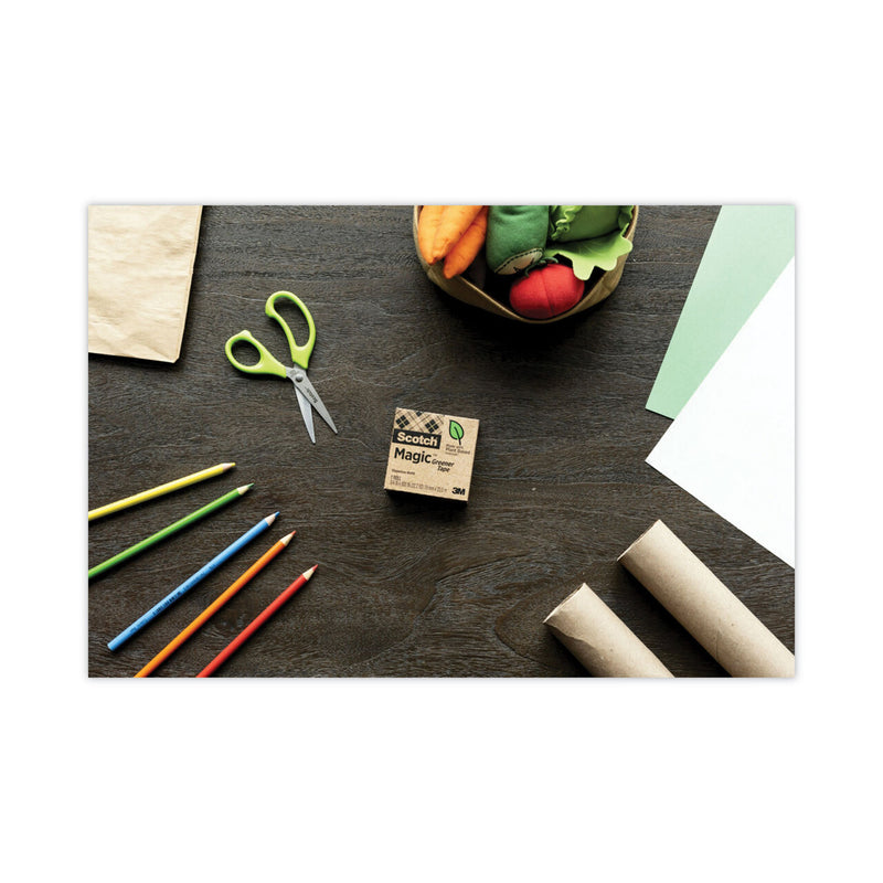 Scotch Magic Greener Tape, 1" Core, 0.75" x 75 ft, Clear, 24/Pack