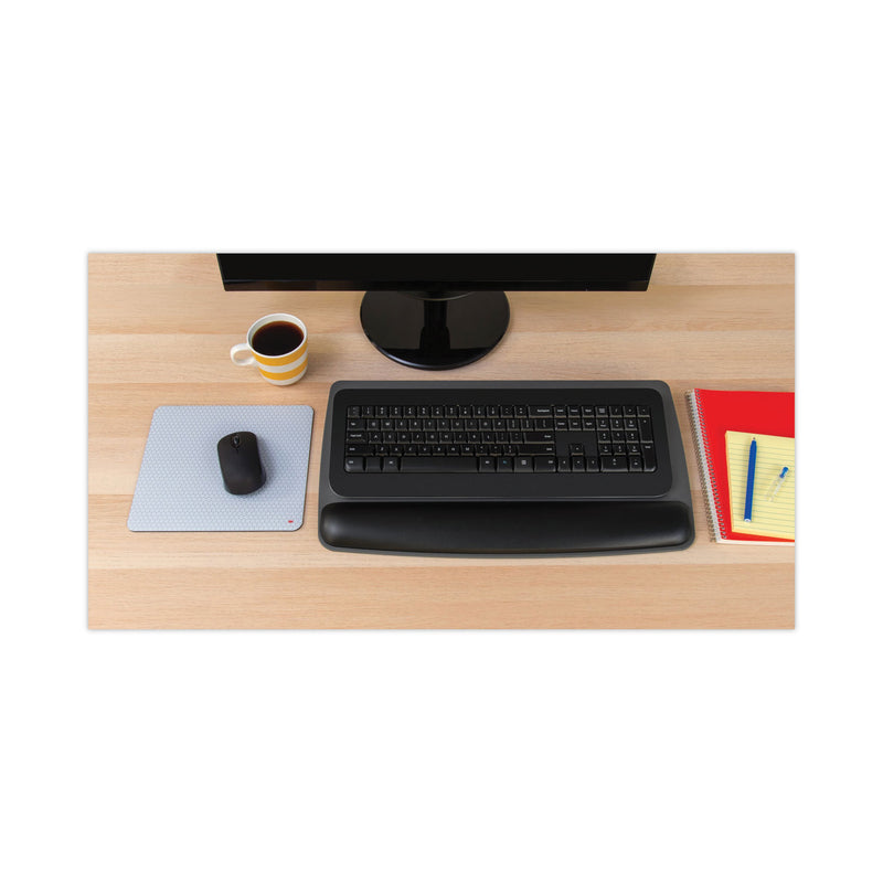 3M Antimicrobial Gel Keyboard Wrist Rest Platform, 19.6 x 10.6, Black/Gray/Silver