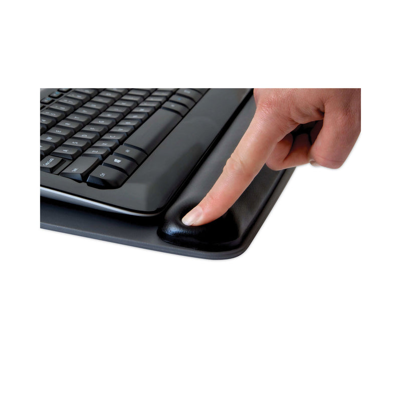 3M Antimicrobial Gel Keyboard Wrist Rest Platform, 19.6 x 10.6, Black/Gray/Silver