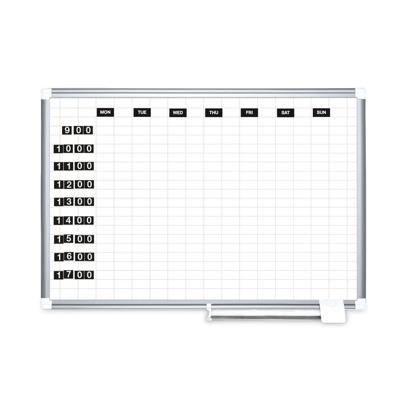 MasterVision Interchangeable Magnetic Board Accessories, Days of Week, Black/White, 2" x 1", 7 Pieces