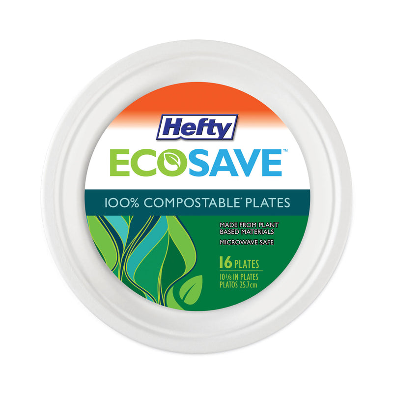 Hefty Ecosave Plates, Compostable, 8.75 Inch - 22 plates