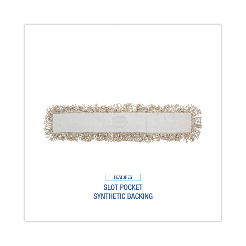 Boardwalk Mop Head, Dust, Cotton, 36 x 3, White