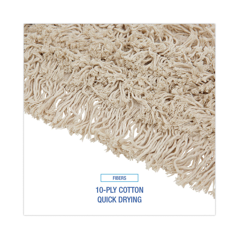 Boardwalk Mop Head, Dust, Cotton, 36 x 3, White