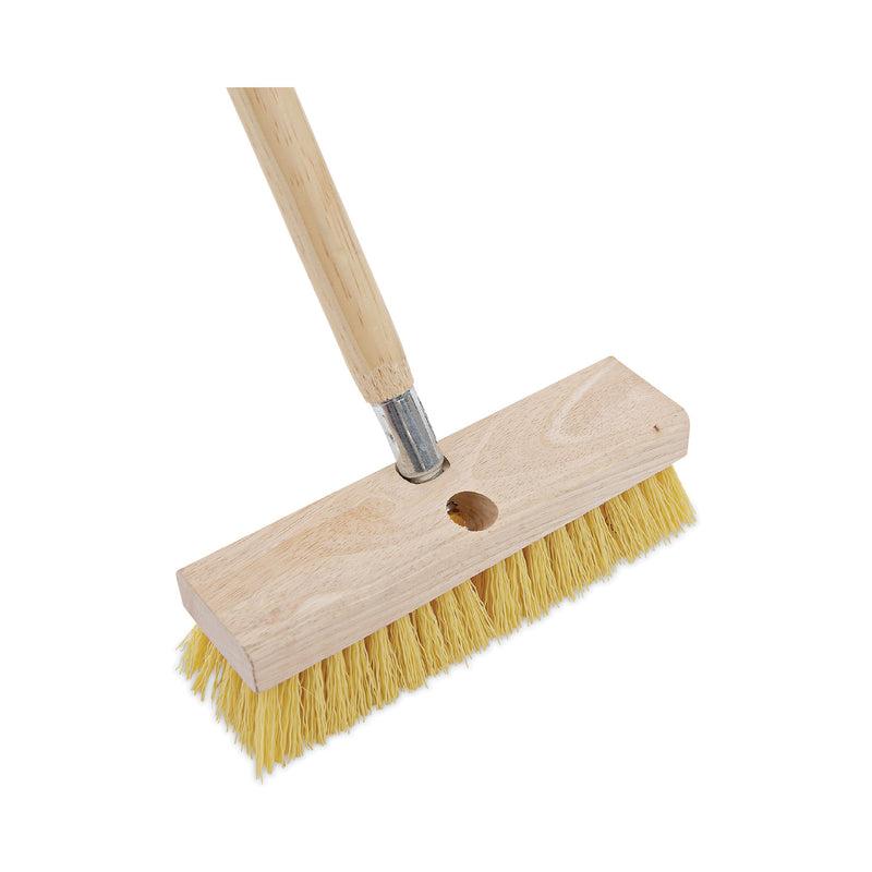 Boardwalk Deck Brush Head, 2" Cream Polypropylene Bristles, 10" Brush