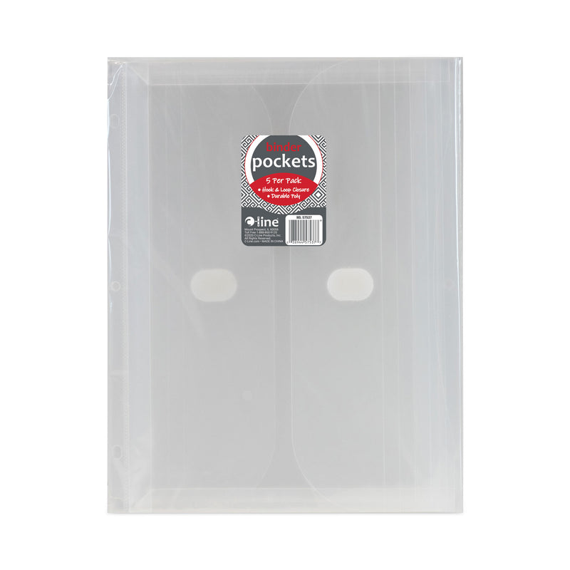 C-Line Poly Binder Pockets, 9.25 x 11.5, Clear, 5/Pack