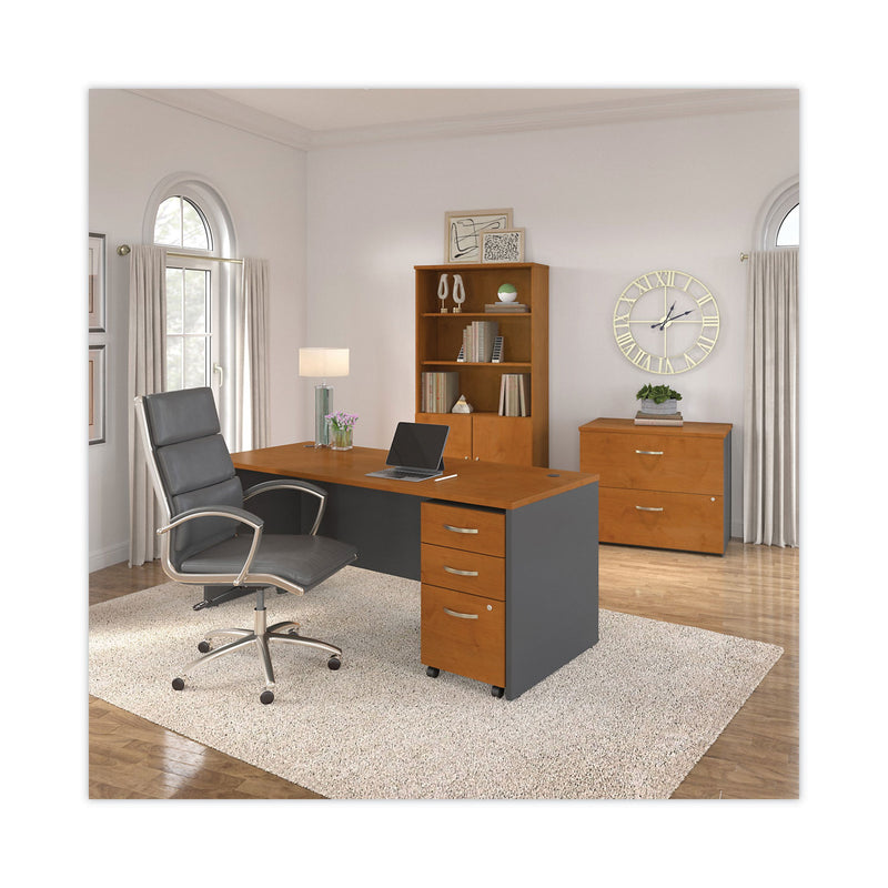 Bush Series C Collection Desk Shell, 71.13" x 29.38" x 29.88", Natural Cherry/Graphite Gray