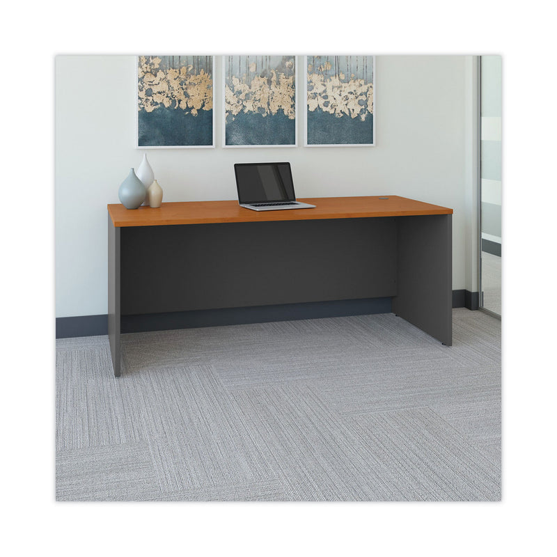 Bush Series C Collection Desk Shell, 71.13" x 29.38" x 29.88", Natural Cherry/Graphite Gray