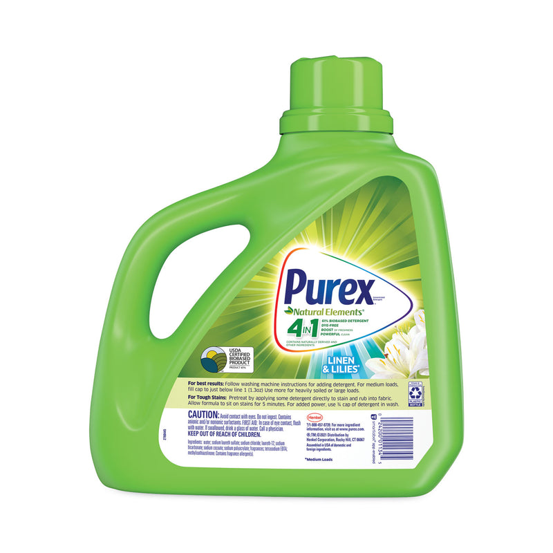 Purex Ultra Natural Elements HE Liquid Detergent, Linen and Lilies, 150 oz Bottle