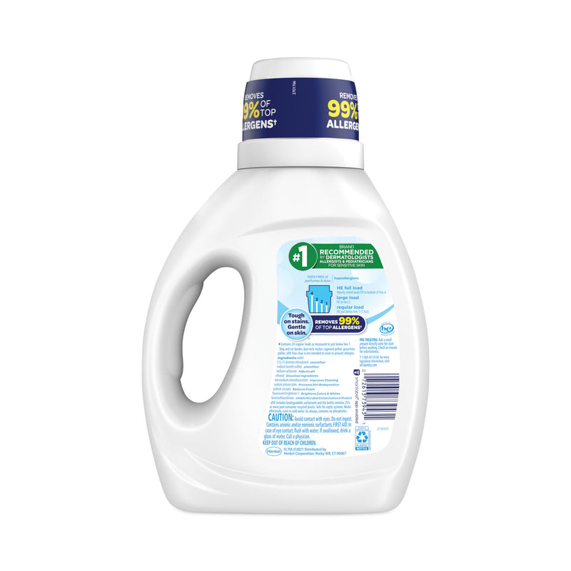 All Ultra Free Clear Liquid Detergent, Unscented, 36 oz Bottle, 6/Carton