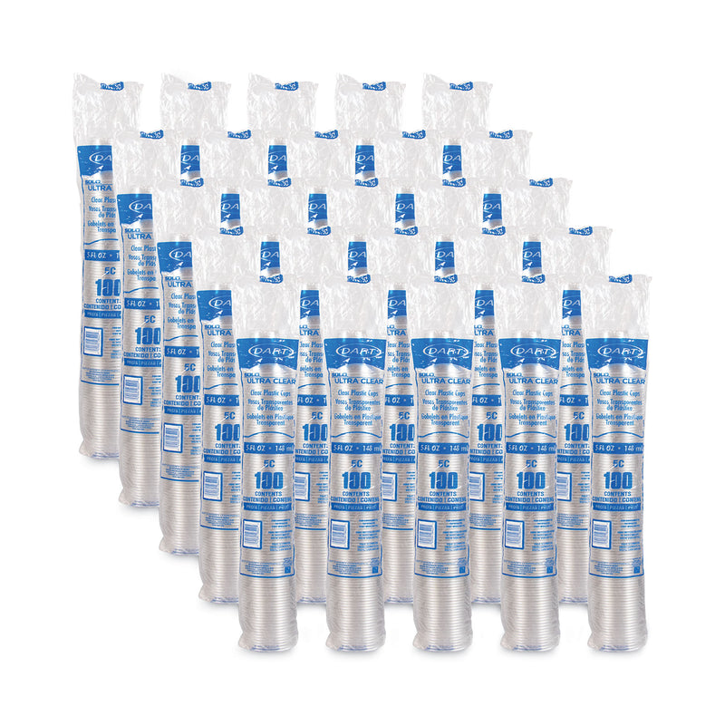 Dart Ultra Clear Cups, 5 oz, PET, 100/Bag, 25 Bags/Carton