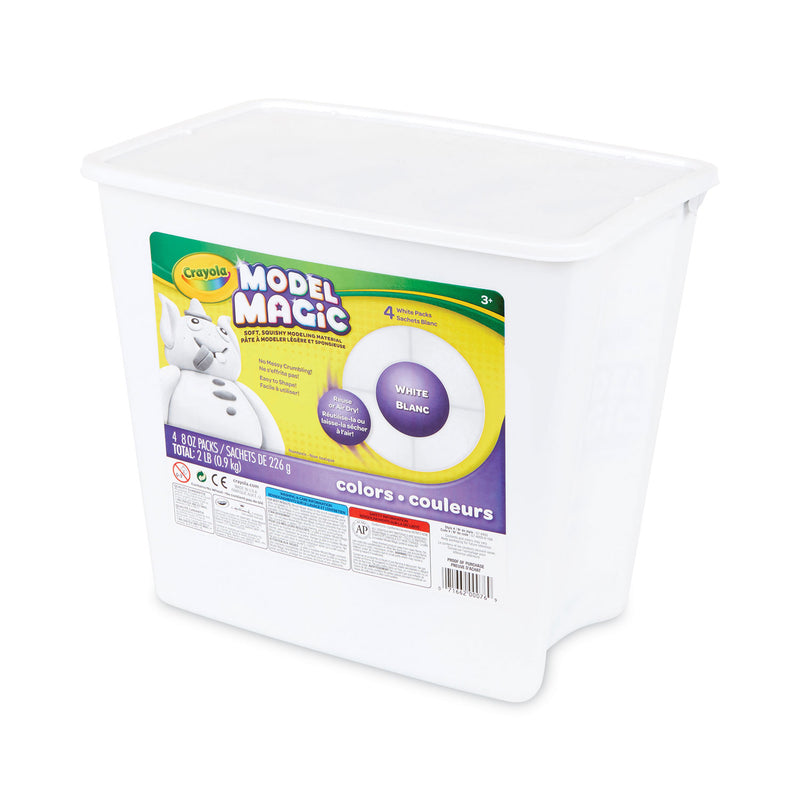 Crayola Model Magic Modeling Compound, 8 oz Packs, 4 Packs, White, 2 lbs