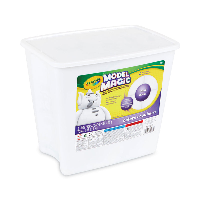 Crayola Model Magic Modeling Compound, 8 oz Packs, 4 Packs, White, 2 lbs