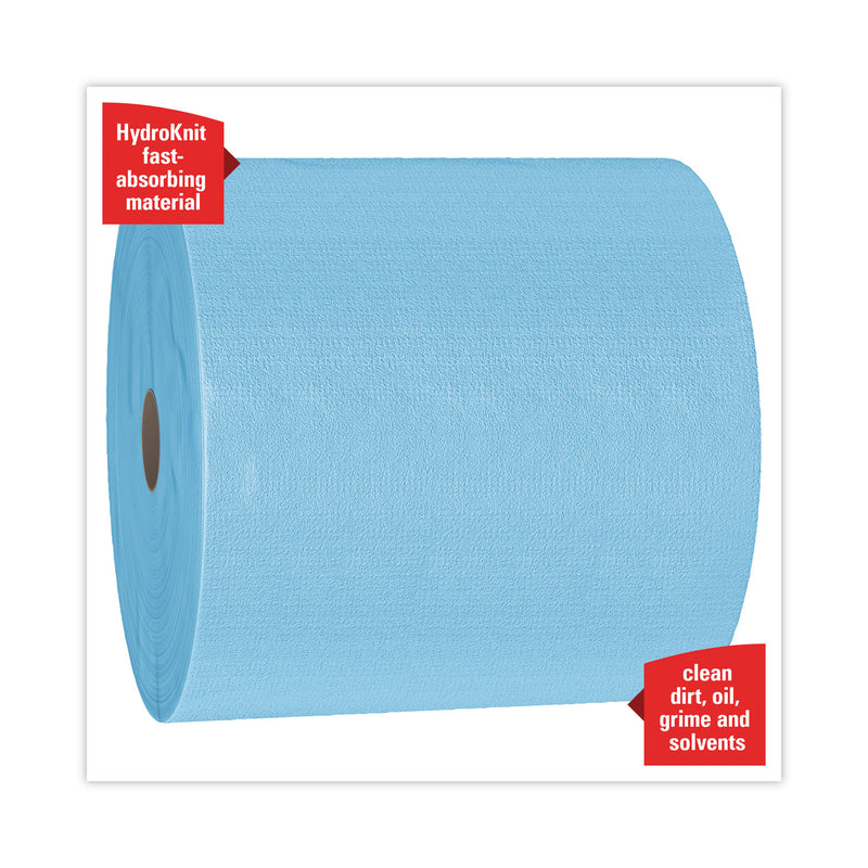 WypAll Power Clean X80 Heavy Duty Cloths, Jumbo Roll, 12.4 x 12.2, Blue, 475/Roll