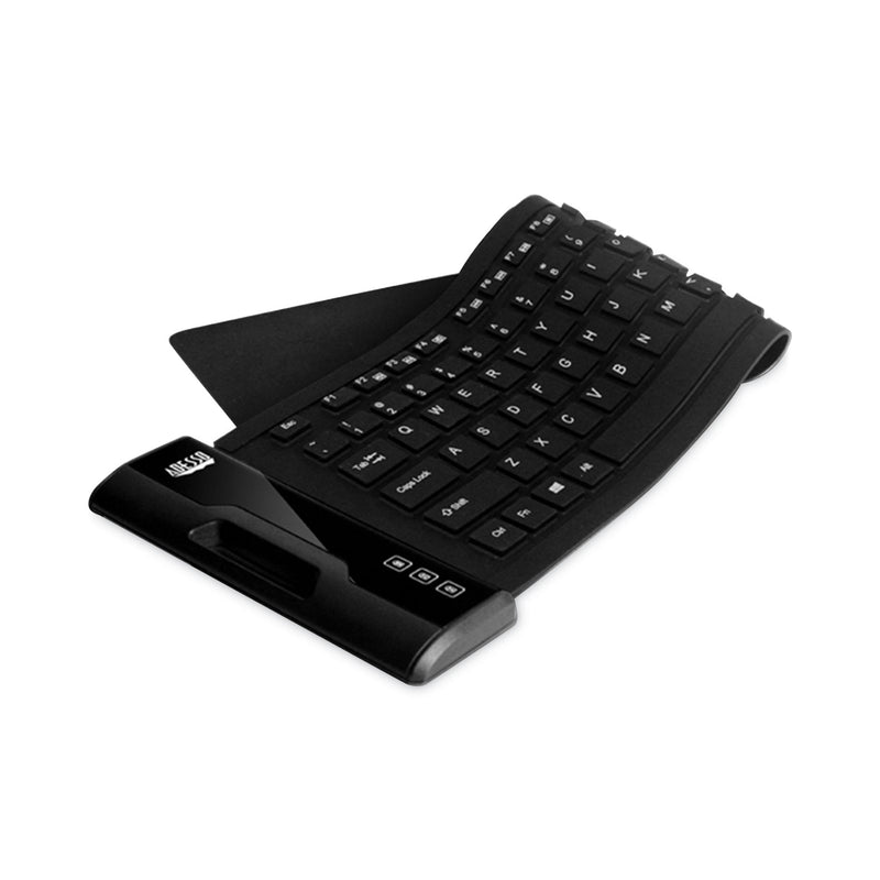 Adesso Slimtouch 232 Antimicrobial Waterproof Flex Keyboard, 120 Keys, Black