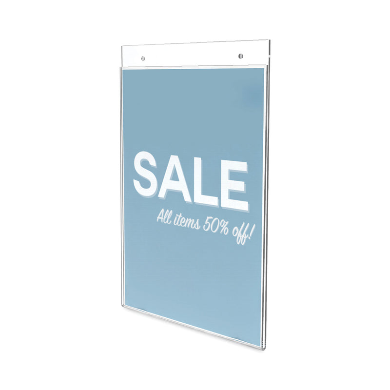 deflecto Classic Image Wall-Mount Sign Holder, Portrait, 8.5 x 11, Clear