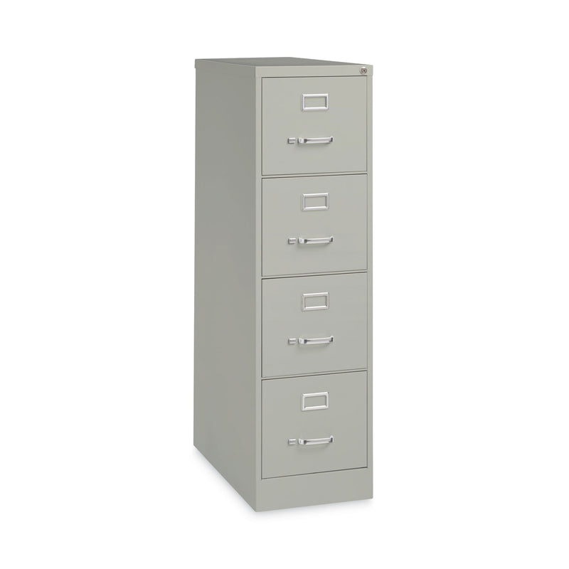 Hirsh Industries Vertical Letter File Cabinet, 4 Letter-Size File Drawers, Light Gray, 15 x 26.5 x 52