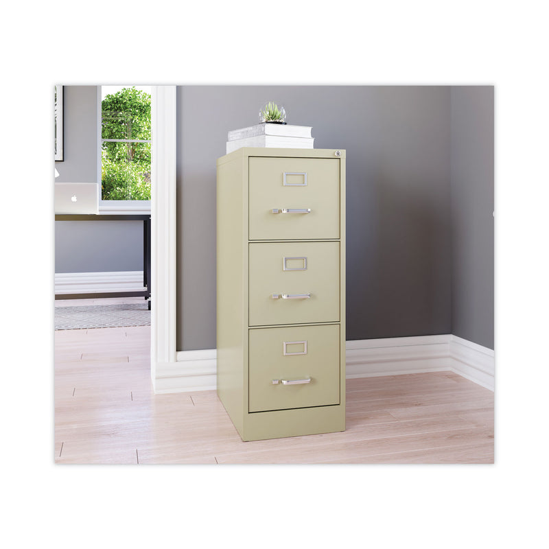 Hirsh Industries Vertical Letter File Cabinet, 3 Letter-Size File Drawers, Putty, 15 x 22 x 40.19