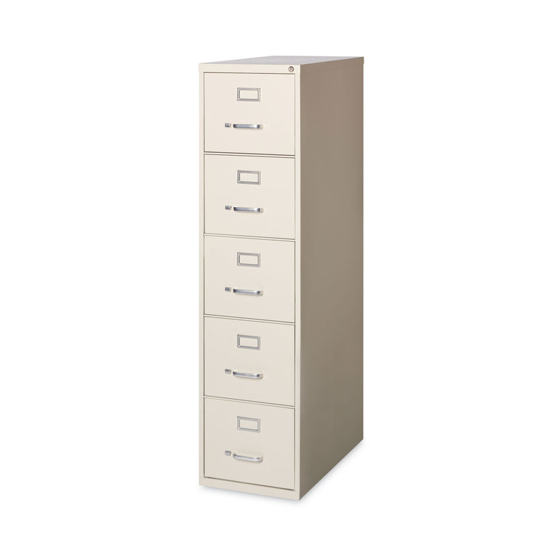 Hirsh Industries Vertical Letter File Cabinet, 5 Letter-Size File Drawers, Putty, 15 x 26.5 x 61.37