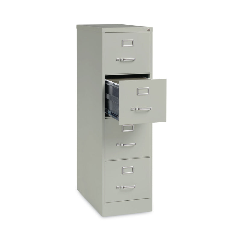 Hirsh Industries Vertical Letter File Cabinet, 4 Letter-Size File Drawers, Light Gray, 15 x 26.5 x 52