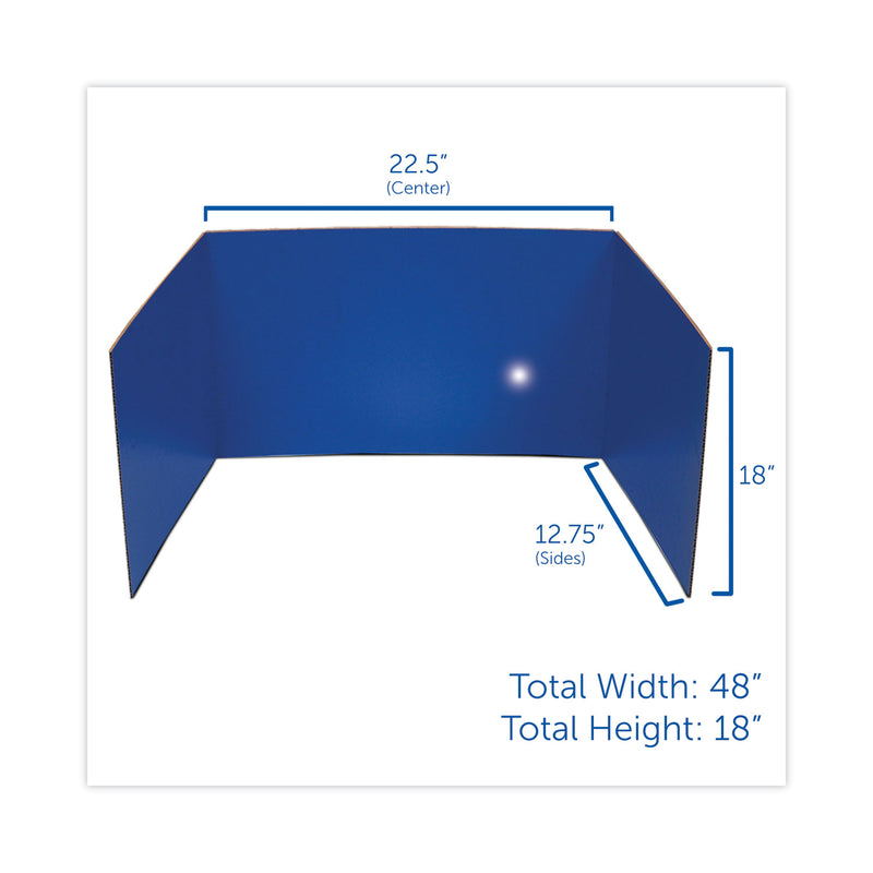 Flipside Study Carrel, 48 x 18, Assorted Colors, 24/Pack