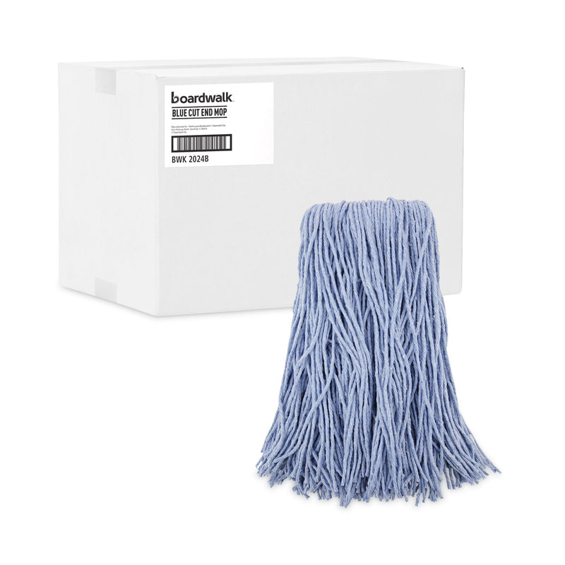 Boardwalk Mop Head, Standard Head, Cotton/Synthetic Fiber, Cut-End,