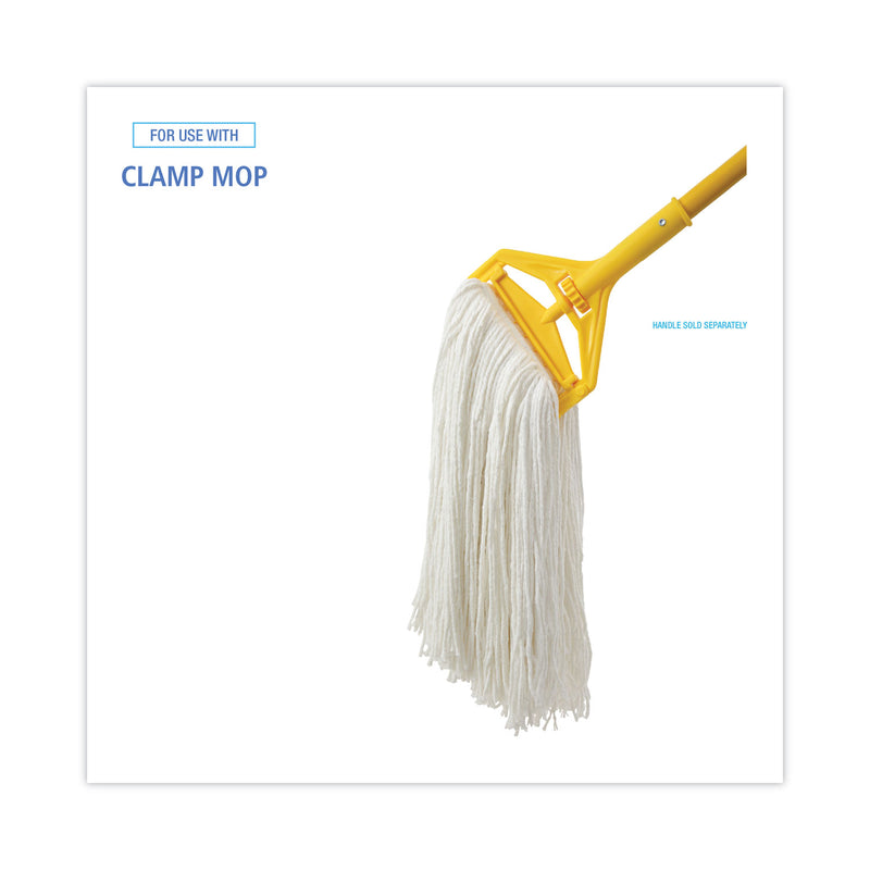 Boardwalk Cut-End Wet Mop Head, Rayon, No. 32, White, 12/Carton