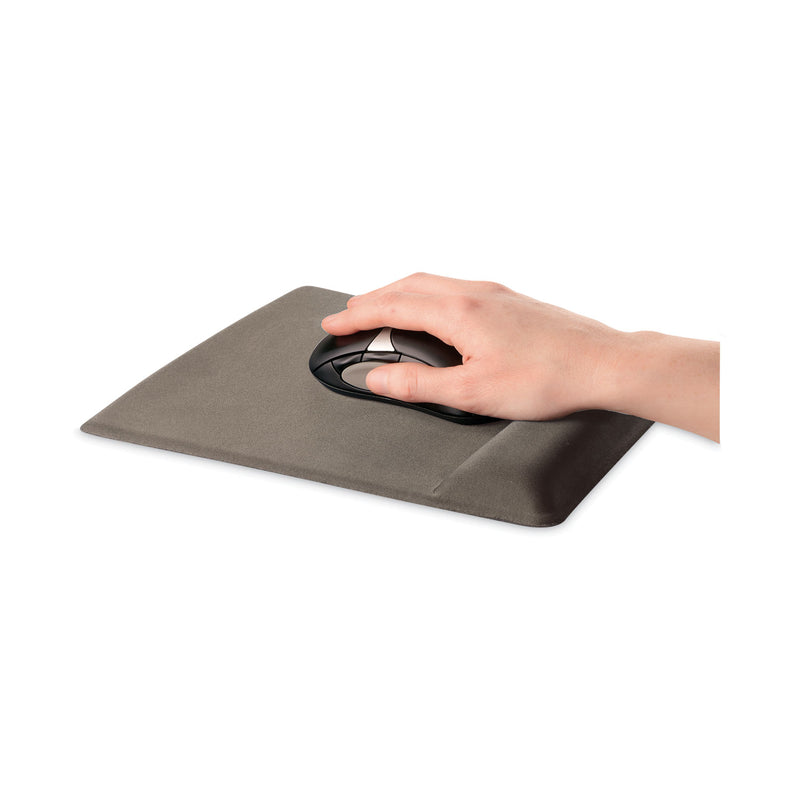 Fellowes Ergonomic Memory Foam Wrist Rest with Attached Mouse Pad, 8.25 x 9.87, Black