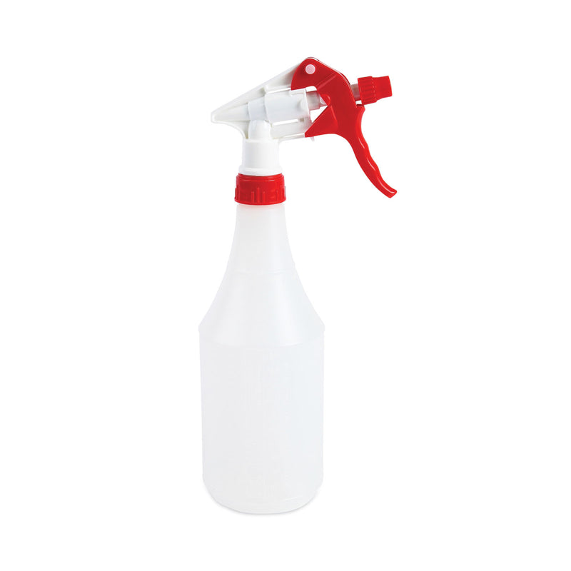 Boardwalk Trigger Sprayer 250, 8" Tube, Fits 16-24 oz Bottles, Red/White, 24/Carton