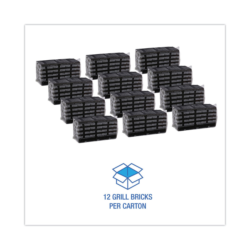 Boardwalk Grill Brick, 8 x 4, Black, 12/Carton