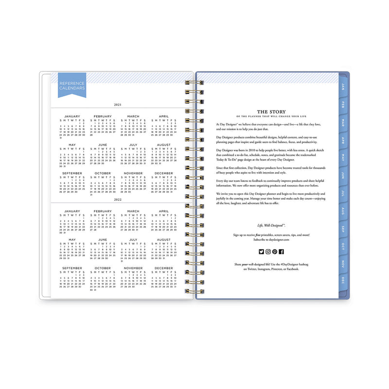 Blue Sky Day Designer Climbing Floral Blush Create-Your-Own Cover Weekly/Monthly Planner, 8 x 5, 12-Month (July-June): 2022-2023