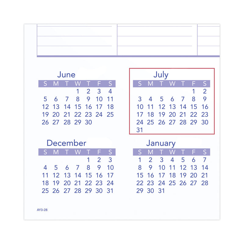 AT-A-GLANCE Academic Year Monthly Wall Calendar with Ruled Daily Blocks, 15.5 x 22.75, White Sheets, 12-Month (July to June): 2022-2023