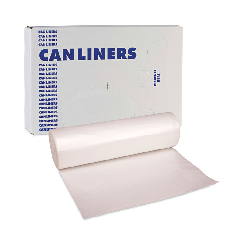 Boardwalk High-Density Can Liners, 60 gal, 19 microns, 38" x 58", Natural, 150/Carton