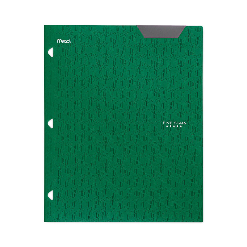 Five Star Two-Pocket Stay-Put Plastic Folder, 11 x 8.5, Assorted, 4/Pack